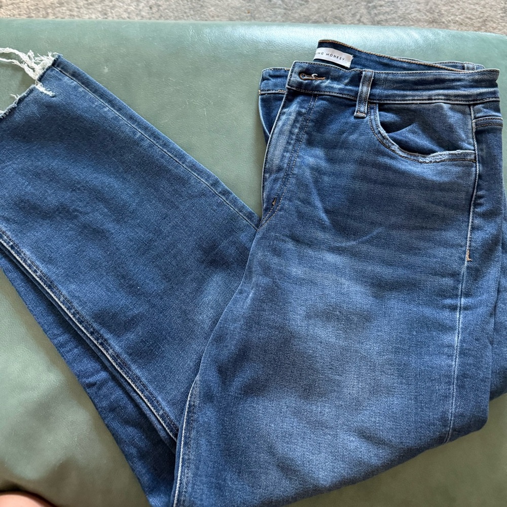 Flying Monkey Distressed Blue Slim Jeans